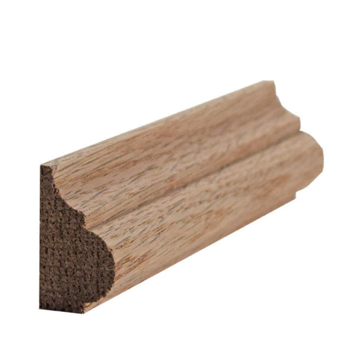 White Oak Nose and Cove Base Cap Trim Molding EWBC27-W