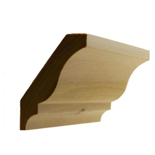 Poplar Colonial Crown Moulding Trim EWCR12-P-42in