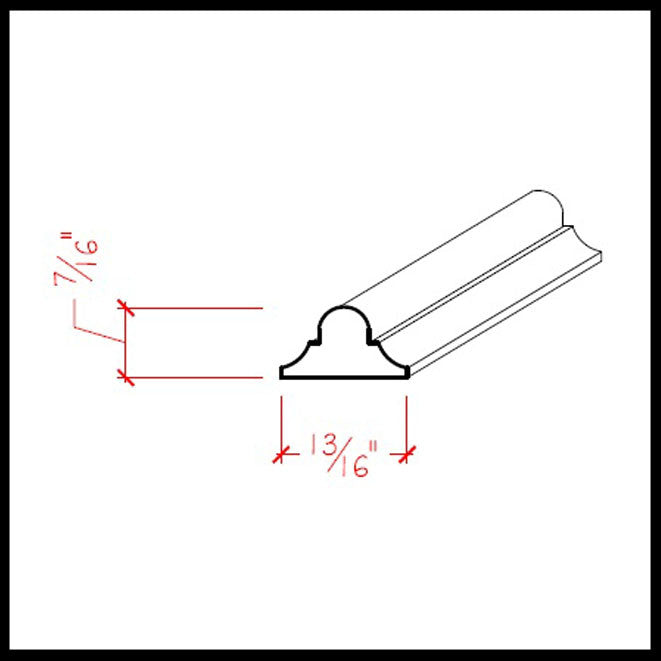 Drawing of Astragal Molding EWAS11