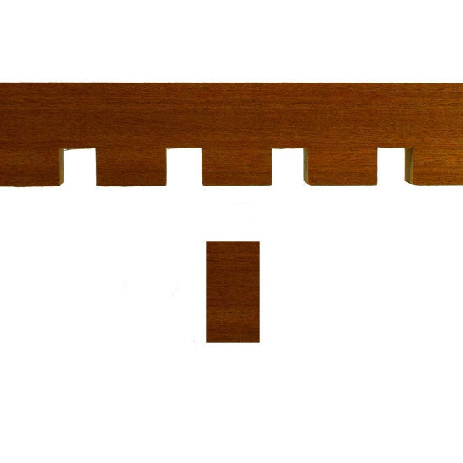 Sapele Mahogany Large Dentil Trim Molding EWCD93-S