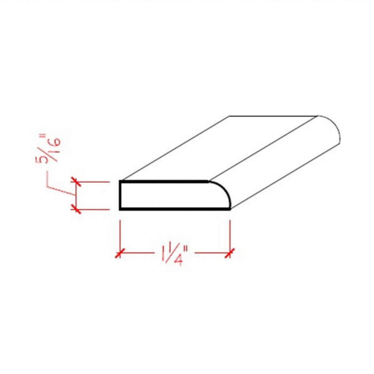 Cabinet Scribe Filler Strip EWCS11 Line Drawing