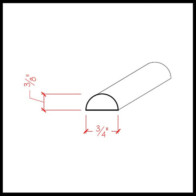 Half Round EWHR11 Line Drawing