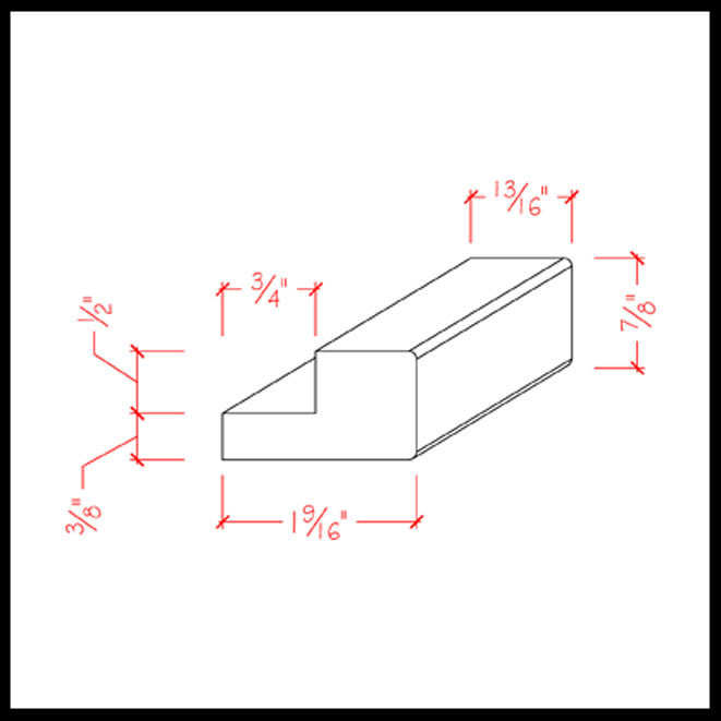 Light Rail Molding EWLR11 Line Drawing