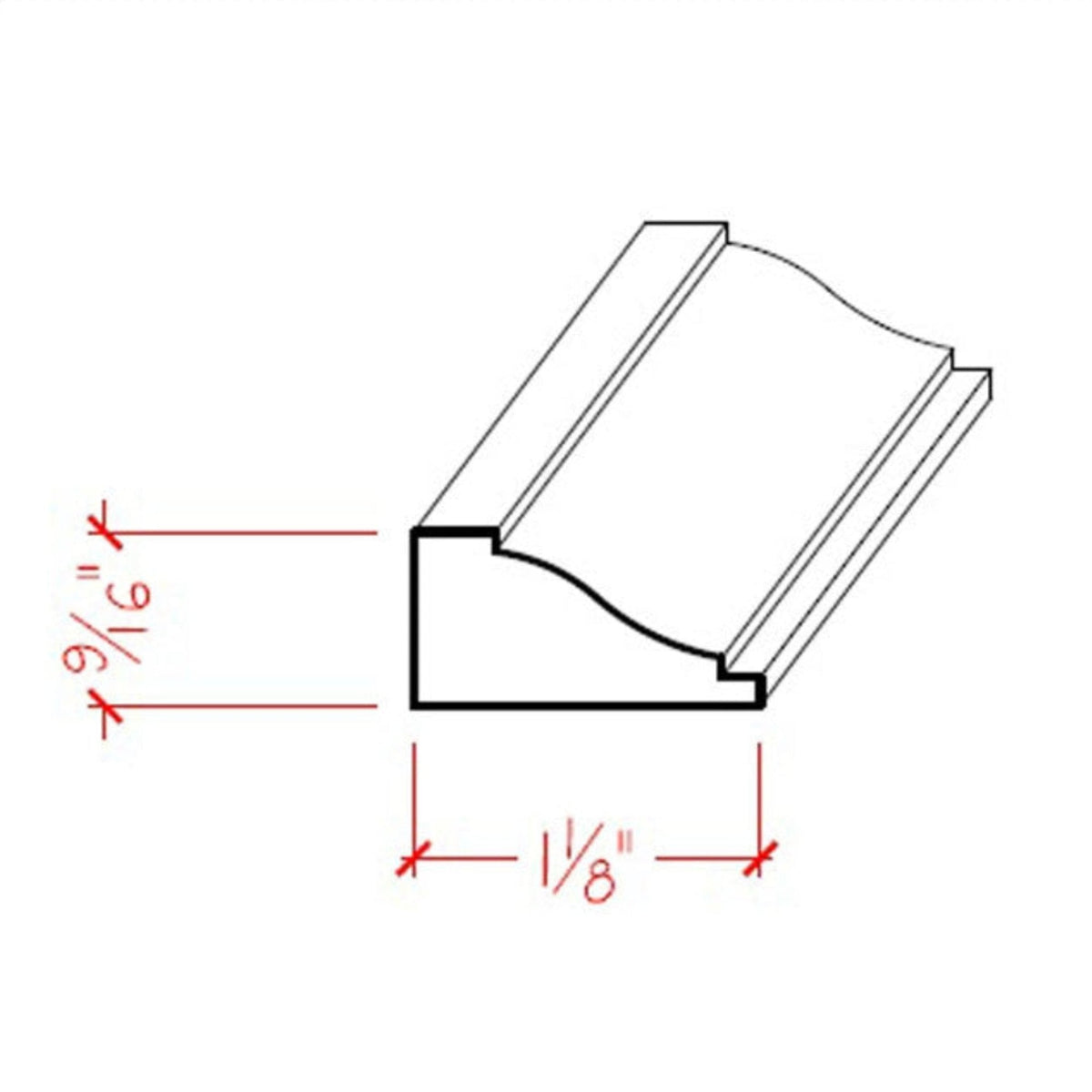 Panel Molding EWPM12 Line Drawing