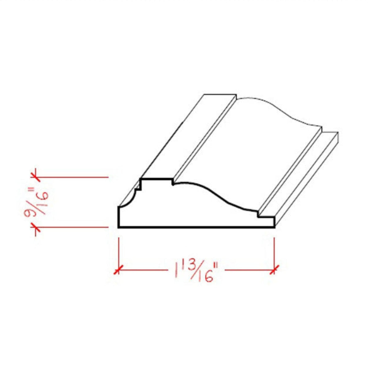 Panel Molding EWPM16 Line Drawing