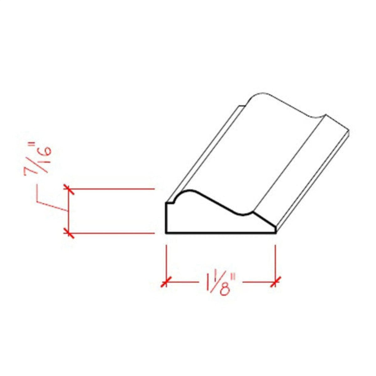 Panel Molding EWPM38 Line Drawing